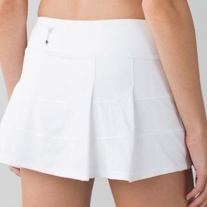 Lululemon White Pace Rival Skirt